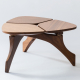 3 leafed stool coffee table wood