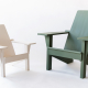 white and green adirondack outdoor chairs