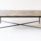 handmade metal base coffee table marble top